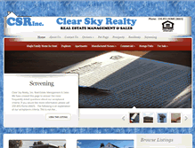 Tablet Screenshot of clearskyrealty.com
